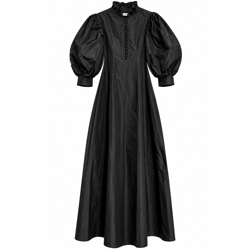 Together In Maxi Dress 6 S Victorian Taffeta Puff Sleeve Whimsigoth Gothic NWT